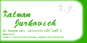 kalman jurkovich business card